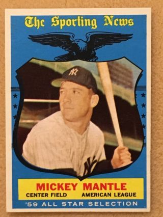1959 Topps Baseball Mickey Mantle All Star Pack Fresh Sharp Corners Nm Gorgeous