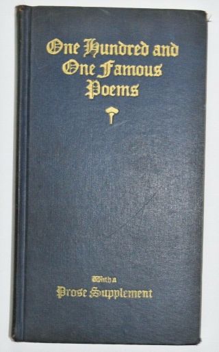 1929 101 One Hundred And One Famous Poems Leather Prose Supplement Cable Company