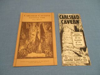 Carlsbad Caverns National Park 1934 Tourist Brochure & Information Brochure