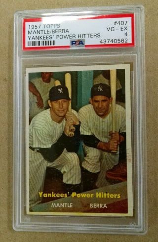 1957 Topps 407 Yankees 