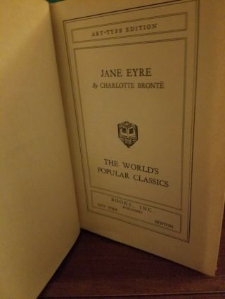 Jane Eyre By Charlotte Bronte Second Edition 1847 Art Type Edition