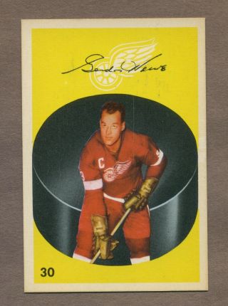 1962 - 63 Parkhurst Hockey No.  30 Red Wings Gordie Howe Nrmt,