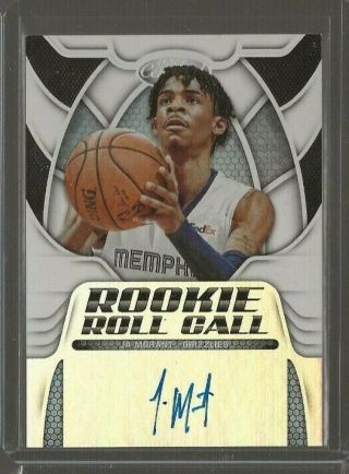 2019 - 20 Panini Certified Ja Morant Rc Rookie Roll Call Auto Grizzlies Autograph