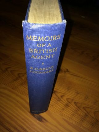 Memoirs Of A British Agent By R.  H.  Bruce Lockhart (hardback,  1932) Vintage