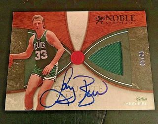 2006 - 2007 Exquisite Noble Nameplates Larry Bird Auto/signed Jersey Card - - 05/25