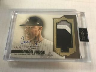 2019 Topps Dynasty Aaron Judge Auto Game Patch 9/10 Yankees 