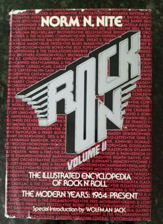 Signed☆rock On Volume Ii By Norm N.  Nite Iilustrated Encyclopedia Of Rock N’roll