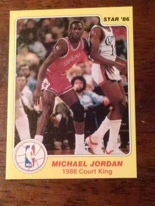 1986 Star Co.  Michael Jordan 18 Court Kings Rookie Card
