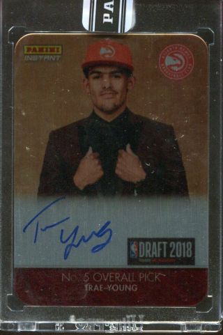 2018 Panini Instant Trae Young Metal Draft On - Card Auto Autograph Ed 18/25