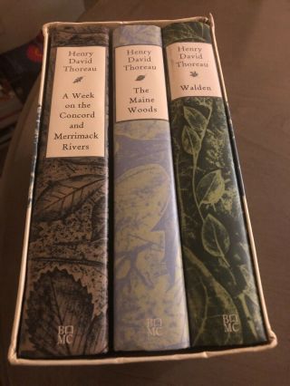 Boxed Set Of 3 Books By Henry David Thoreau: Maine Woods,  Walden,  Week On Concord