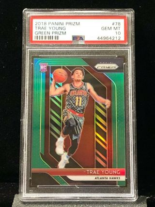 Psa 10 Trae Young 2018 Prizm Green Gem 78 Hawks Rookie Rc