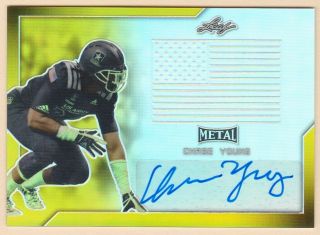 Chase Young 2017 Leaf U.  S.  Army All - American Autograph Gold /2 Ohio State