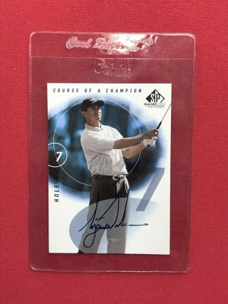 2002 Tiger Woods Sp Game Courseofachampion Autograph⛳️ 1yr From Rookie Auto
