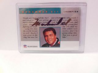 1992 Pro Line Portraits Muhammad Ali Autograph Auto