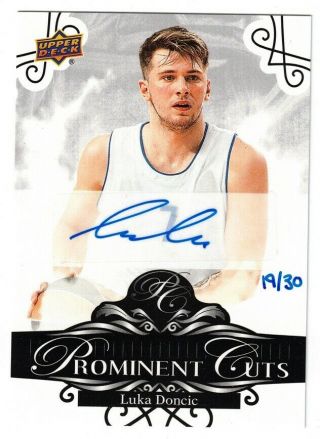 2019 Ud The National Prominent Cuts Autograph Luka Doncic 19/30 Pca - Ld