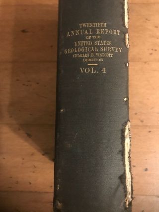 19th Annual Report of the USGS to Sec.  of Interior 1899 Walcott 3