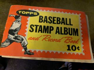 1961 Topps Baseball Stamp Album (complete) Mickey Mantle Willie Mays Hank Aaron