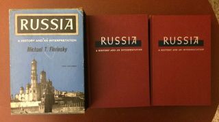 Florinsky Russia A History And An Interpretation 1953 Macmillan 2 Vol 