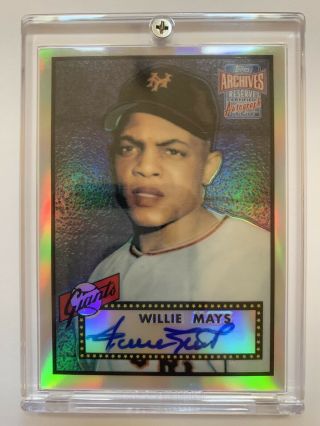 Willie Mays 2001 Topps Archives Certified Autograph On Card Auto
