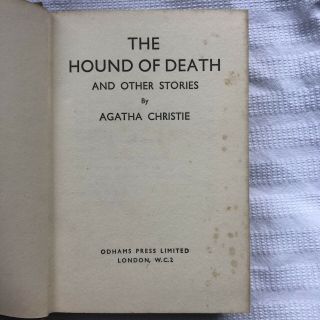 Agatha Christie The Hound Of Death & Other Stories 1st Ed Hb