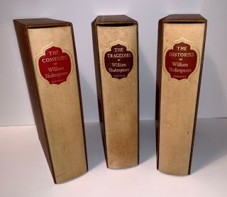 Set Of 3 William Shakespeare - Histories Comedies Tragedies Heritage Press 1958