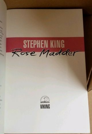 Rose Madder By Stephen King - UNREVISED AND UNPUBLISHED PROOF 1995 3