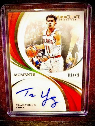Trae Young Immaculate Moments Auto 09/49