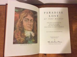Paradise Lost by John Milton - Easton Press - (Leather HC,  1976) 2