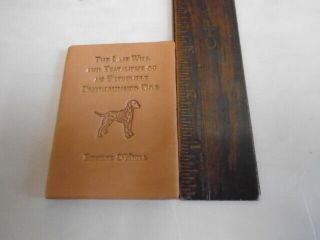 Vintage 1972 Last Will & Testament Extremely Distinguished Dog 3 " Tall Mini Book