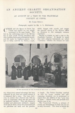 An Account Of A Visit To The Franciscan Convent At Cimiez: An Ancient Charity Or