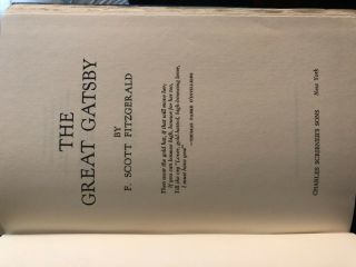 The Great Gatsby,  F Scott Fitzgerald,  1953 hardback,  Scribner’s 1st Edition Thus 2