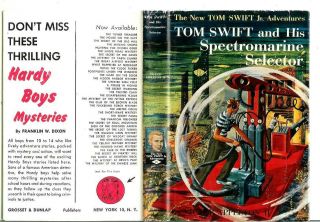 TOM SWIFT AND HIS SPECTROMARINE SELECTOR,  G&D sci - fi hardcover in DJ SWIFT 15 2