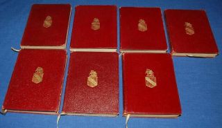 7 Volumes The Temple Shakespeare 1907 - 1912 Leather Bound Hamlet Tempest, 2