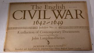Jackdaw Folder No.  33,  The English Civil War,  1642 - 1649,  1966?