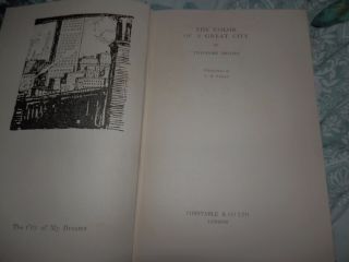Theodore Dreiser The Color Of A Great City York 1st Edition 1930 Constable