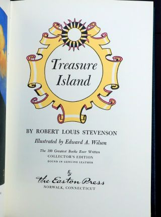 Treasure Island By Robert Louis Stevenson - Collectors Editions: Leather Bound