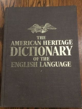 The American Heritage Dictionary Of The English Language 1970 Hardback