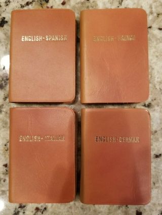 Dictionaries In The " Midget " Series: English To Spanish,  German,  Italian,  French