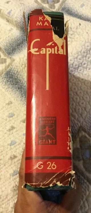 Capital: A Critique of Political Economy by Karl Marx 1906 Modern Library Giant 3