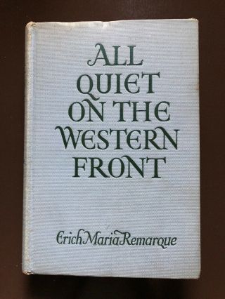 All Quiet On The Western Front By Erich Maria Remarque,  1930,  Good