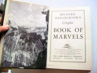 1941 Edition RICHARD HALLIBURTON ' S COMPLETE BOOK OF MARVELS w/DJ 3