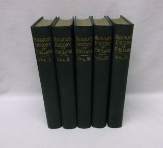 History Of England By Thomas Babington Macaulay 5 Volumes