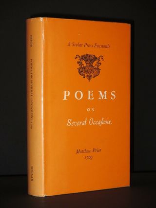 Poems On Several Occasions 1709 Matthew Prior 1973 Scolar Press Facsimile