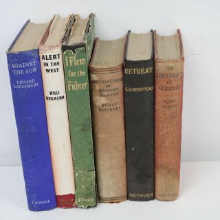 6 Vintage Book Set.  Includes Biographies Of 4 Ww1 And Ww2 Fighter Pilots 416