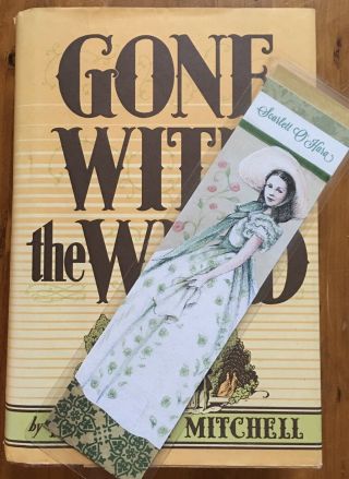 Gone With The Wind By Margaret Mitchell,  Hardcover Book With Handmade Bookmark
