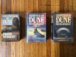 God Emperor Dune Heretics Chapterhouse 1st Edition Frank Herbert 1981 1984 1985