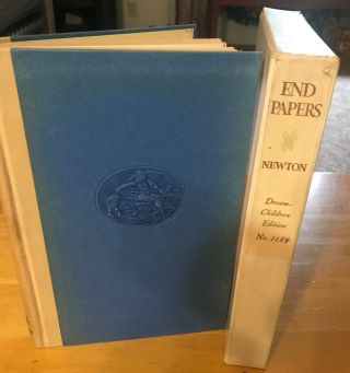 End Papers By A.  Edward Newton,  Hc,  Slipcase,  1933,  Signed,  Ltd,  1184/1351.
