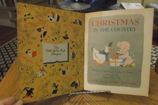 CHRISTMAS IN THE COUNTRY A LITTLE GOLDEN BOOK 1950 1st EDITION 