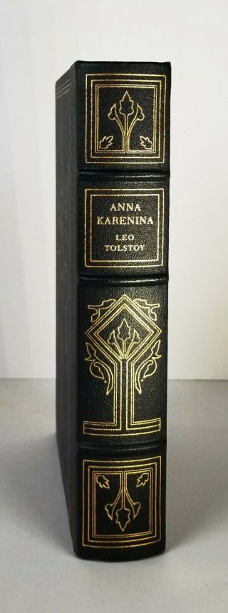 Vintage Leo Tolstoy ANNA KARENINA Franklin Library.  1/4 Leather 1st Ed.  1980 3