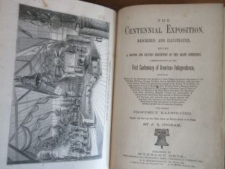 Old CENTENNIAL EXPOSITION Book 1876 PHILADELPHIA WORLD ' S FAIR UNITED STATES TRIP 2